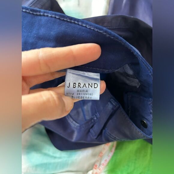 J Brand Maria Coated High Rise Skinny Jeans in Blueberry - Picture 8 of 12